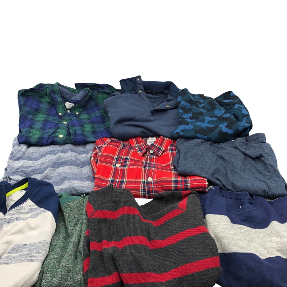 Boys Size 8 (M) Long Sleeve Shirts BUNDLE Fall Winter Gap Under Armour Cat Jack